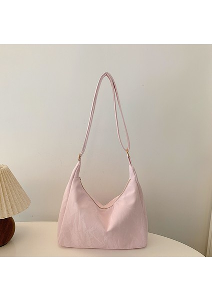 Katı Renk Trendy Yaz Kore Yumuşak Yüzey 2024 Yeni Moda Kolye Kadınlar Için Bir Omuz Koltukaltı Crossbody Tote Çanta Gidip Geliş (Yurt Dışından)