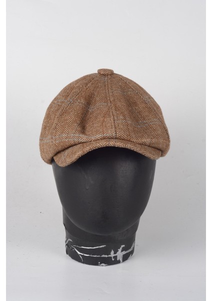 Kışlık 8 Parca Yün Desenli Model Peaky Blinders Kasket Şapka