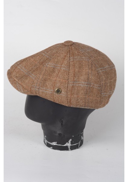 Kışlık 8 Parca Yün Desenli Model Peaky Blinders Kasket Şapka