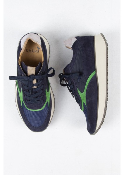 Calista Erkek Deri Bağcıklı Laci-Yeşil Sneakers