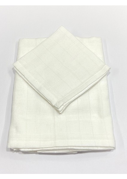 Müslin Pamuk Kumaş Örtü Battaniye 100 x 100 cm+ Ağız Mendili