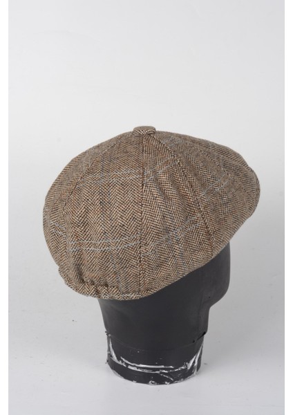 Kışlık 8 Parca Yün Desenli Model Peaky Blinders Kasket Şapka