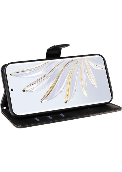 Elmas ve Kart ile Onur 70 Deri Telefon Koruma Kılıfı Için Flip Case (Yurt Dışından)