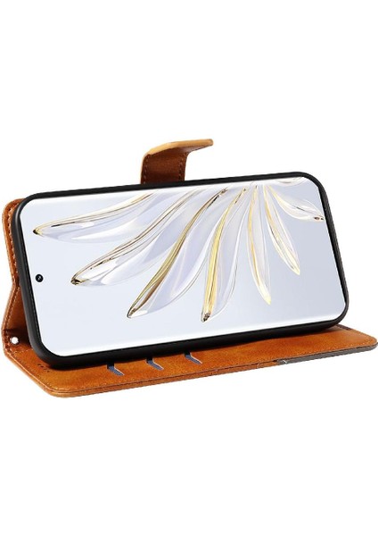 Elmas ve Kart ile Onur 70 Deri Telefon Koruma Kılıfı Için Flip Case (Yurt Dışından)