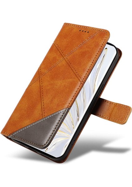 Elmas ve Kart ile Onur 70 Deri Telefon Koruma Kılıfı Için Flip Case (Yurt Dışından)