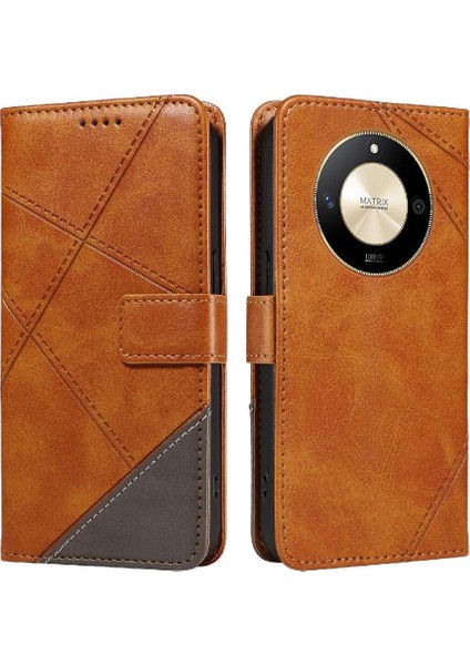 Elmas Dikiş Deri Telefon Koruması ile Onur X50 Için Flip Case (Yurt Dışından)