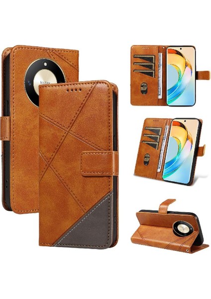 Elmas Dikiş Deri Telefon Koruması ile Onur X50 Için Flip Case (Yurt Dışından) modelleri
