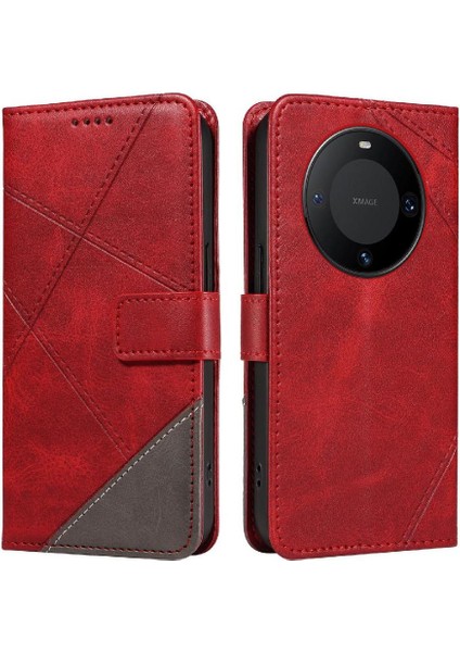 Huawei Mate 60 Pro Için Flip Case Deri Telefon Koruma Kılıfı ve Kart (Yurt Dışından)
