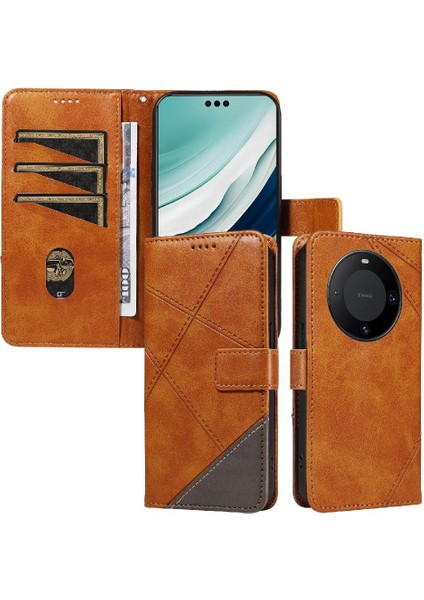 Huawei Mate 60 Pro Için Flip Case Deri Telefon Koruma Kılıfı ve Kart (Yurt Dışından)