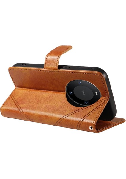 Huawei Mate 60 Pro Için Flip Case Deri Telefon Koruma Kılıfı ve Kart (Yurt Dışından)