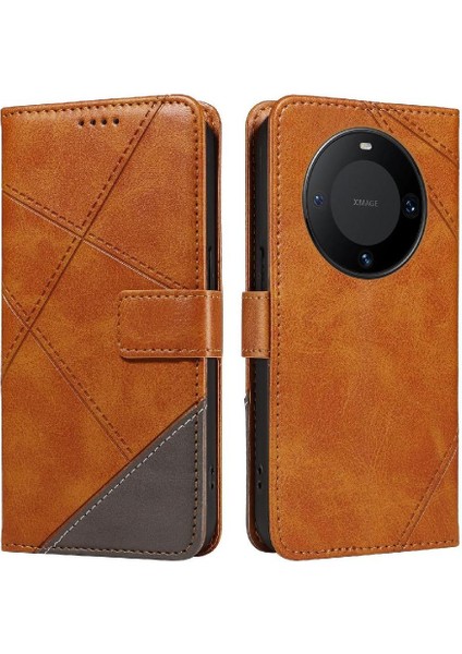 Huawei Mate 60 Pro Için Flip Case Deri Telefon Koruma Kılıfı ve Kart (Yurt Dışından)