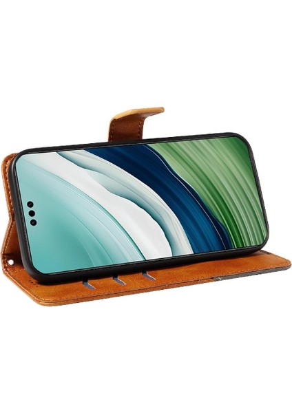 Huawei Mate 60 Pro Için Flip Case Deri Telefon Koruma Kılıfı ve Kart (Yurt Dışından)