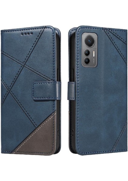Elmas Dikiş ve Kart Yuvası Deri ile Xiaomi 12 Lite Için Flip Case (Yurt Dışından)