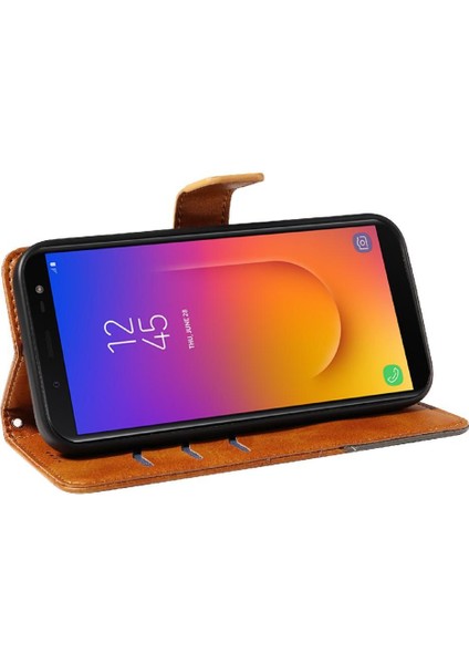 Samsung Galaxy J6 2018 Için Flip Case ve Kart Yuvası Yüksek Kaliteli Deri (Yurt Dışından)