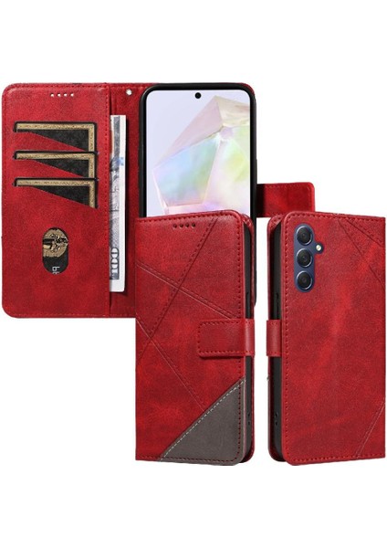 Elmas Dikiş ve Kart Yuvası ile Samsung Galaxy A35 5g Için Flip Case (Yurt Dışından)