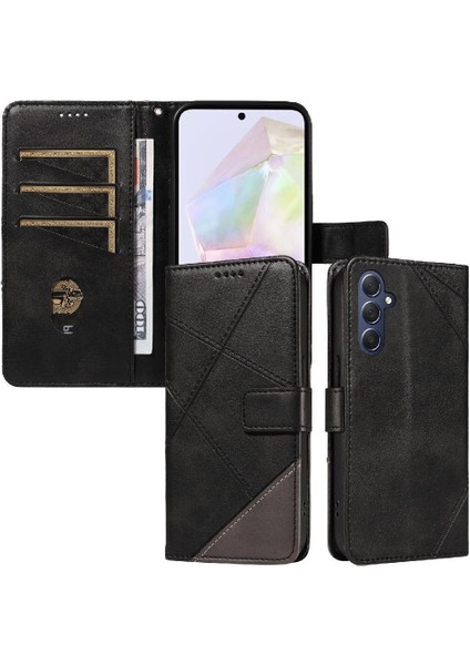 Elmas Dikiş ve Kart Yuvası ile Samsung Galaxy A35 5g Için Flip Case (Yurt Dışından)