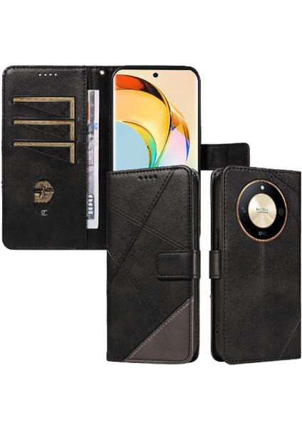 Elmas Dikiş Deri Telefon Koruması ile Onur X50 Için Flip Case (Yurt Dışından) modelleri