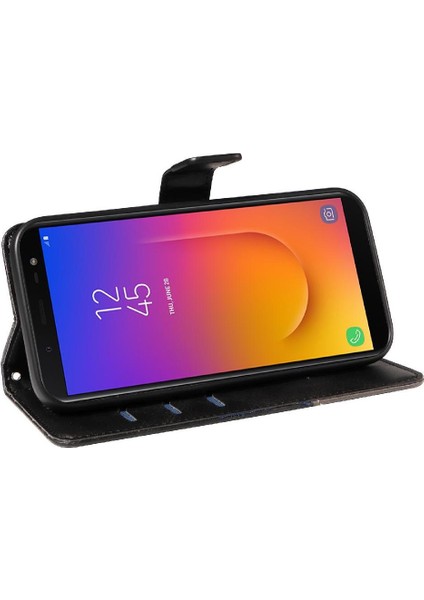 Samsung Galaxy J6 2018 Için Flip Case ve Kart Yuvası Yüksek Kaliteli Deri (Yurt Dışından)