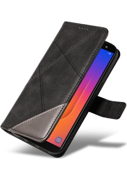 Samsung Galaxy J6 2018 Için Flip Case ve Kart Yuvası Yüksek Kaliteli Deri (Yurt Dışından)