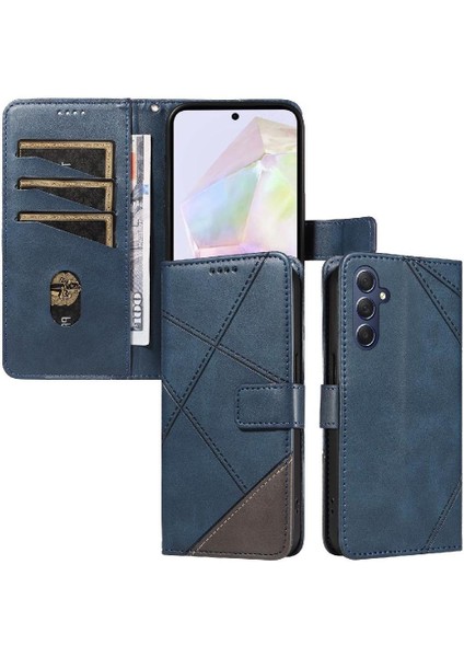 Elmas Dikiş ve Kart Yuvası ile Samsung Galaxy A35 5g Için Flip Case (Yurt Dışından)