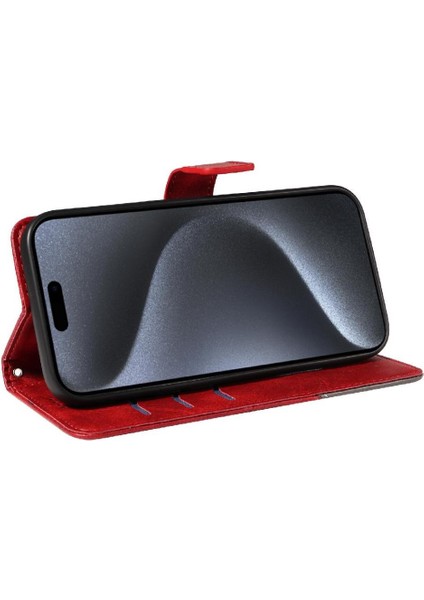 Elmas Dikiş Deri ile IPhone 15 Pro ve Kart Yuvası Için Flip Case (Yurt Dışından) fırsatları