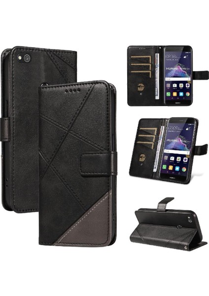 Huawei P8 Lite ve Kart Yuvası Deri Telefon Koruma Kılıfı Için Flip Case (Yurt Dışından)