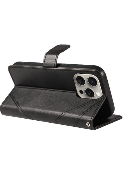IPhone 15 Için Flip Case Pro Max Deri Telefon Koruma Kılıfı ve Kart (Yurt Dışından) modelleri