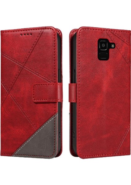 Samsung Galaxy J6 2018 Için Flip Case ve Kart Yuvası Yüksek Kaliteli Deri (Yurt Dışından)
