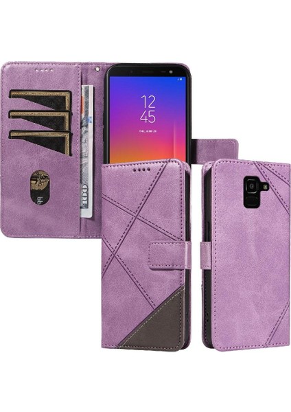 Samsung Galaxy J6 2018 Için Flip Case ve Kart Yuvası Yüksek Kaliteli Deri (Yurt Dışından)