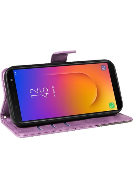 Samsung Galaxy J6 2018 Için Flip Case ve Kart Yuvası Yüksek Kaliteli Deri (Yurt Dışından)