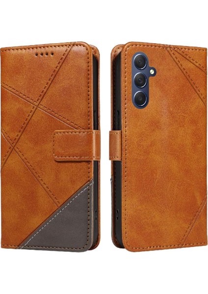 Elmas Dikiş ve Kart Yuvası ile Samsung Galaxy A35 5g Için Flip Case (Yurt Dışından)