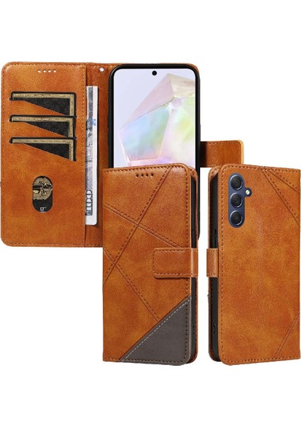 Elmas Dikiş ve Kart Yuvası ile Samsung Galaxy A35 5g Için Flip Case (Yurt Dışından) modelleri