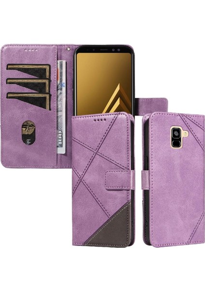 Samsung Galaxy A8 2018 Yüksek Kaliteli Deri Telefon Koruma Için Flip Case (Yurt Dışından)