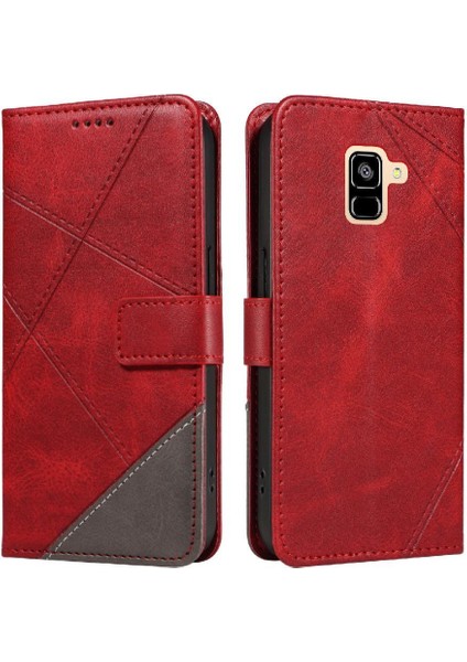 Samsung Galaxy A6 ve Kart Yuvası Deri Telefon Koruma Için Flip Case (Yurt Dışından)