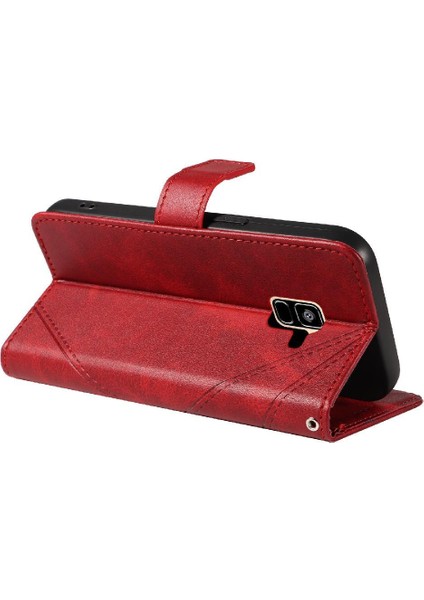 Samsung Galaxy A6 ve Kart Yuvası Deri Telefon Koruma Için Flip Case (Yurt Dışından)