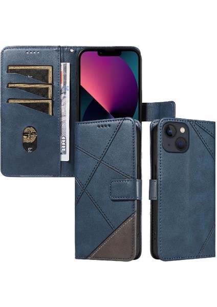 IPhone 13 Mini ve Kart Yuvası Deri Telefon Koruma Kılıfı Için Flip Case (Yurt Dışından)