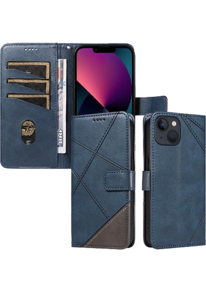 Elmas Dikiş Deri Telefon Koruması ile IPhone 14 Için Flip Case (Yurt Dışından)