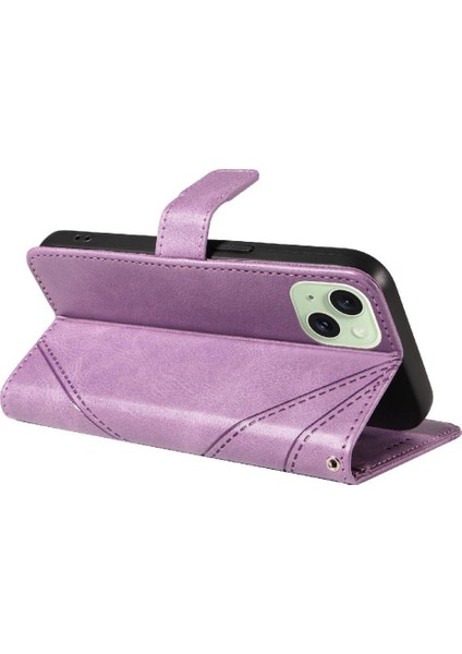 IPhone 15 Için Flip Case Artı Elmas Dikiş ve Kart ile Yüksek Kaliteli (Yurt Dışından)