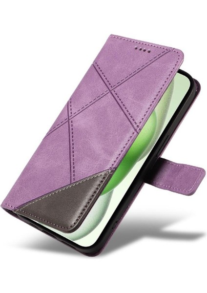IPhone 15 Için Flip Case Artı Elmas Dikiş ve Kart ile Yüksek Kaliteli (Yurt Dışından)