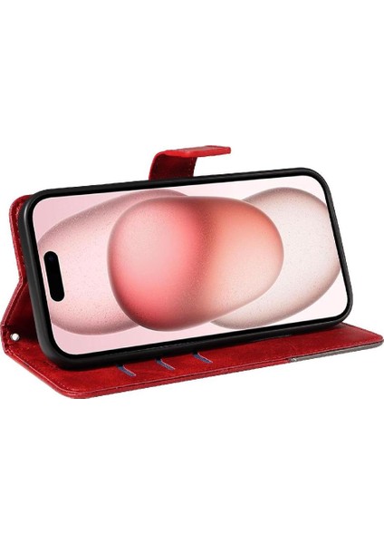 IPhone 15 Için Flip Case ve Elmas Dikiş ile Kart Yuvası Yüksek Kaliteli (Yurt Dışından) fiyatları