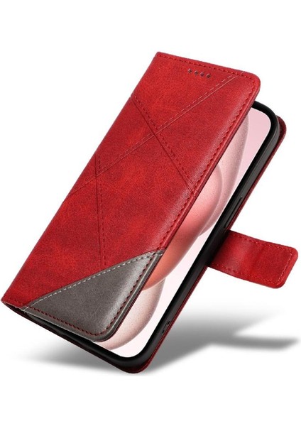 IPhone 15 Için Flip Case ve Elmas Dikiş ile Kart Yuvası Yüksek Kaliteli (Yurt Dışından) modelleri
