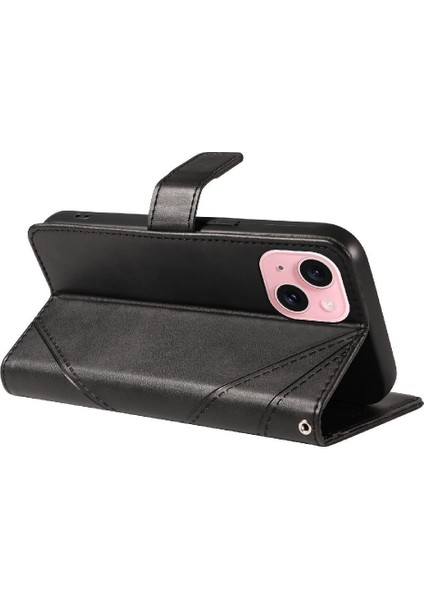 IPhone 15 Için Flip Case ve Elmas Dikiş ile Kart Yuvası Yüksek Kaliteli (Yurt Dışından) fırsatları