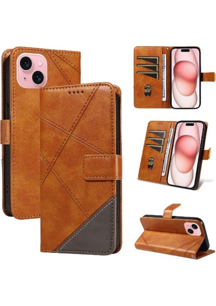 IPhone 15 Için Flip Case ve Elmas Dikiş ile Kart Yuvası Yüksek Kaliteli (Yurt Dışından)