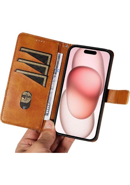 IPhone 15 Için Flip Case ve Elmas Dikiş ile Kart Yuvası Yüksek Kaliteli (Yurt Dışından) modelleri