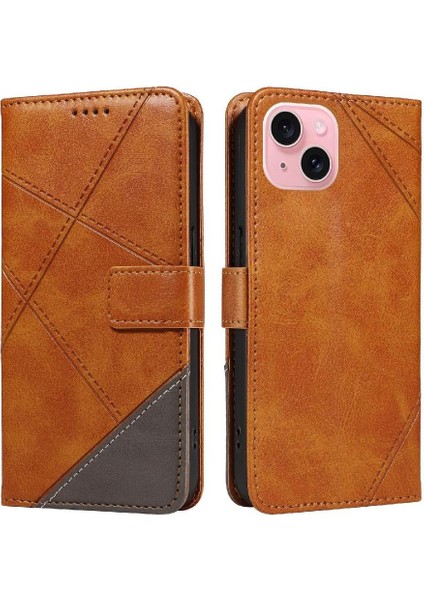 IPhone 15 Için Flip Case ve Elmas Dikiş ile Kart Yuvası Yüksek Kaliteli (Yurt Dışından) fırsatları