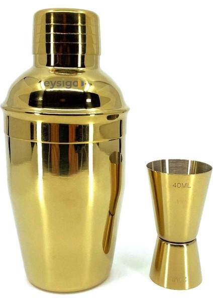 Kokteyl Shaker Seti 350 ml - Gold - 2 Parça