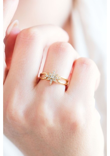 Altın Kaplama Ayarlanabilir Kuzey Yıldızı Yüzük