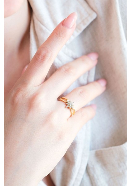 Altın Kaplama Ayarlanabilir Kuzey Yıldızı Yüzük modelleri