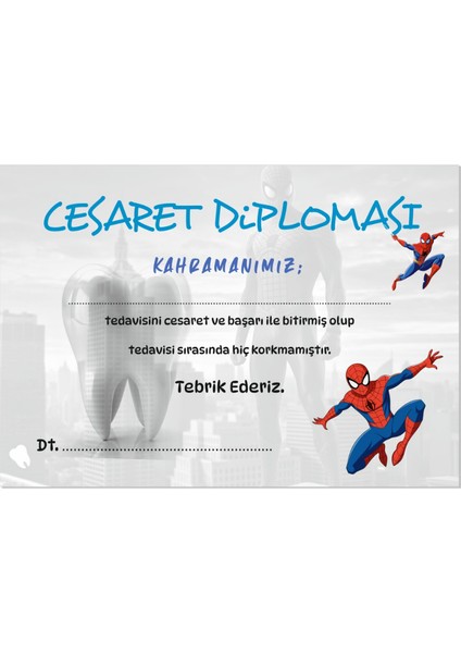 Ida Dental Cesaret Belgesi-Cesaret Diploması- 50 Adet Karma fiyatları
