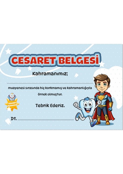Ida Dental Cesaret Belgesi-Cesaret Diploması- 50 Adet Karma modelleri